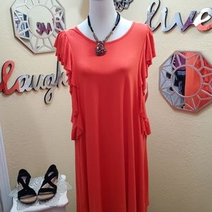 ANA Tiger Lily Flutter Sleeve Dress sz L